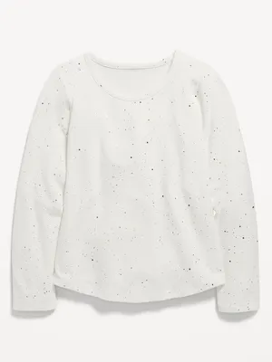 Cozy-Knit ong-Sleeve T-Shirt for Girls