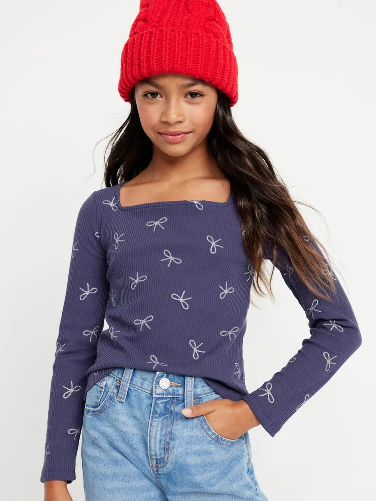 Old Navy Long-Sleeve Pointelle-Knit Top for Girls