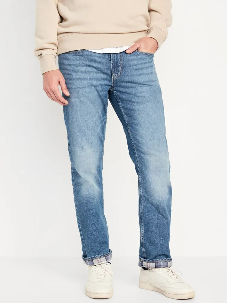 Old Navy Straight Flannel-Lined Built-In Flex Jeans