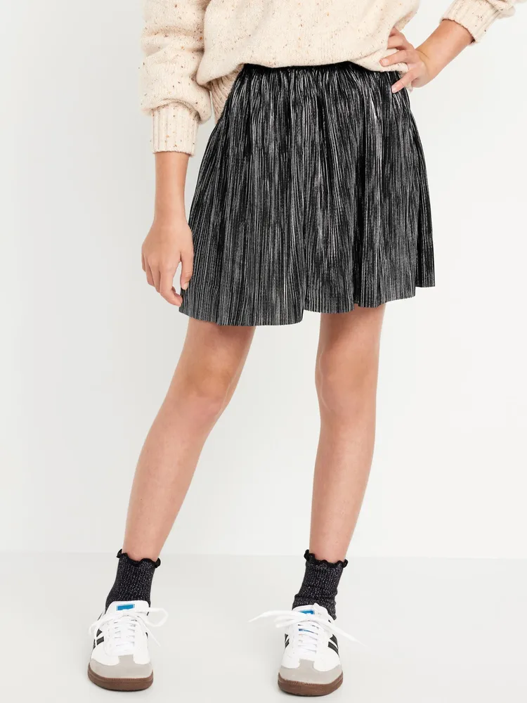 High-Waisted Pleated Performance Skort for Girls