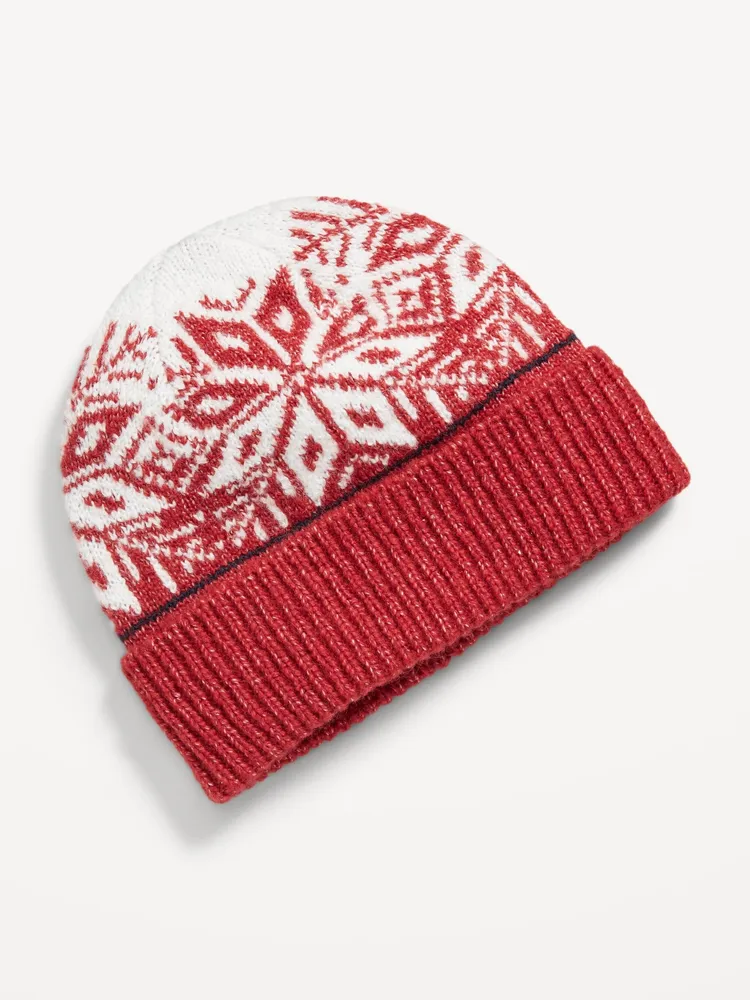 Gender-Neutral Fair Isle Beanie for Adults