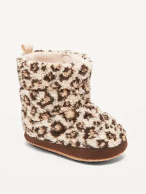 Printed Sherpa Boots for Baby