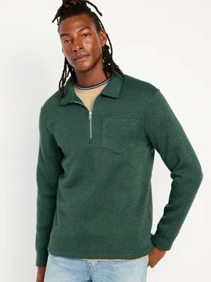 Fleece-Knit 1/4-Zip Pullover for Men