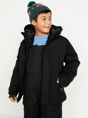 Gender-Neutral Water-Resistant 3-In-1 Snow Jacket for Kids