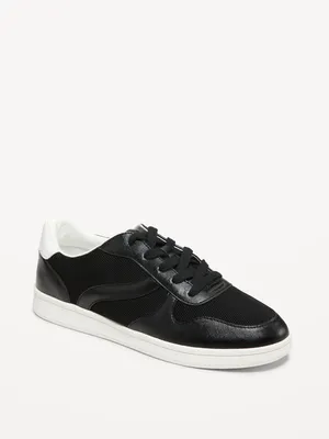 Faux-Leather Sneakers For Women