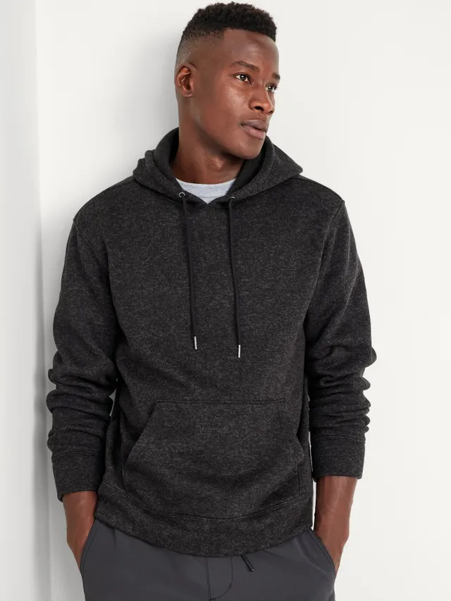 Old Navy Men's Dynamic Fleece Textured Rib-Knit Short-Sleeve Pullover Hoodie - - Size L