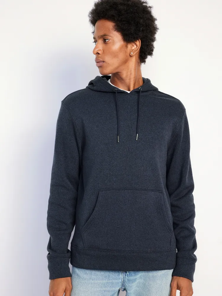 Fleece-Knit Pullover Hoodie for Men