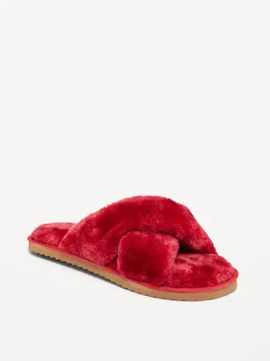 Cozy Faux Fur Slide Slippers for Women