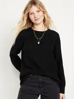 Textured Pullover Tunic Sweater for Women