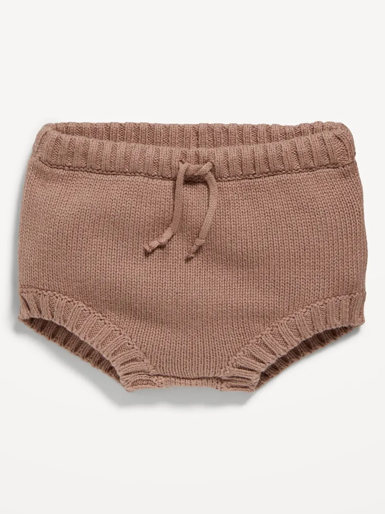 Sweater-Knit Organic-Cotton Bloomer Shorts for Baby