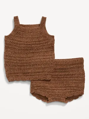 Sleeveless Sweater-Knit Cami Top & Bloomers Set for Baby