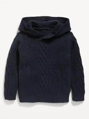 SoSoft Long-Sleeve Cable-Knit Hoodie for Toddler Boys