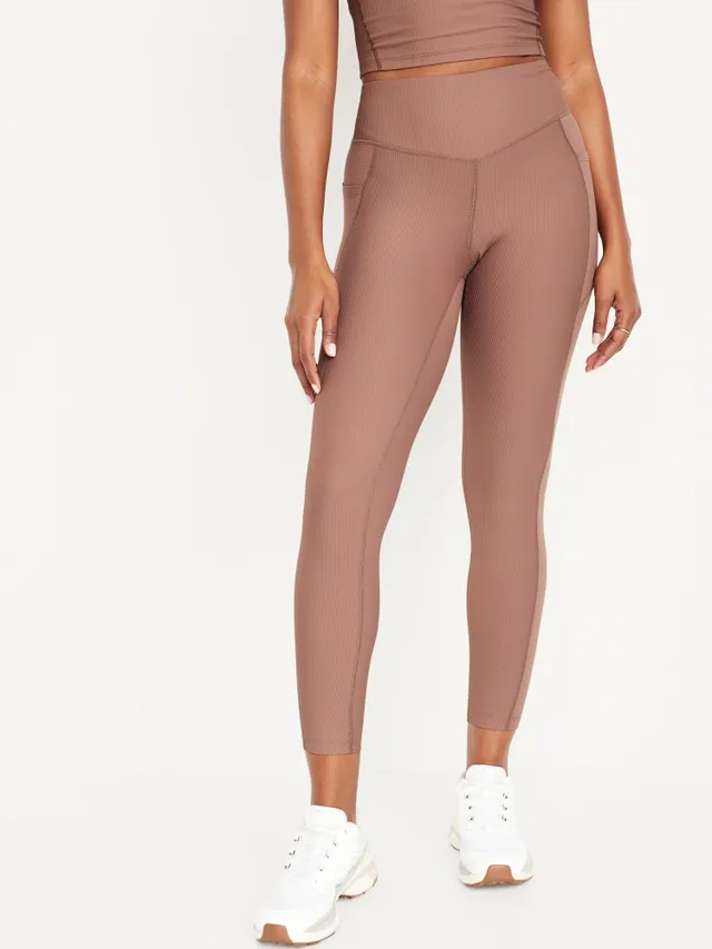 Old Navy - Extra High-Waisted PowerChill Crossover 7/8-Length Leggings for  Women pink