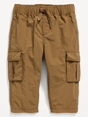 Unisex Functional-Drawstring Utility Cargo Pants for Baby