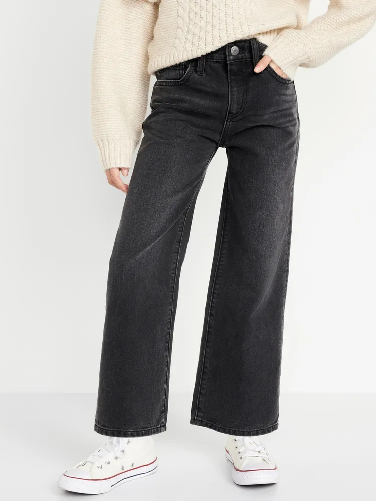 High-Waisted Baggy Wide-Leg Jeans for Girls