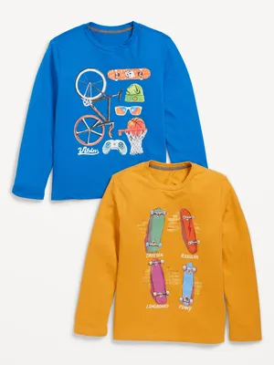Long-Sleeve Graphic T-Shirt 2-Pack for Boys