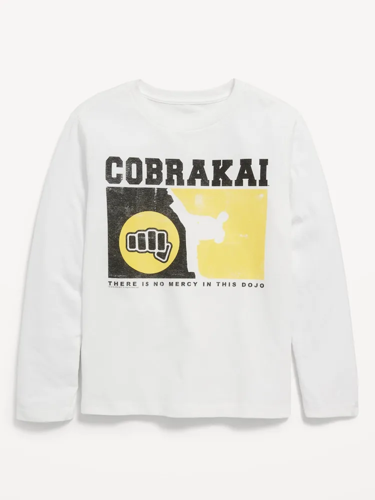 Gender-Neutral Long-Sleeve Cobra Kai Graphic T-Shirt for Kids