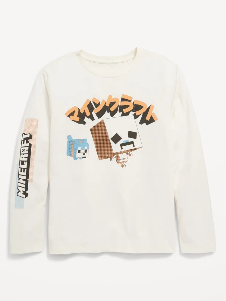 Minecraft Gender-Neutral Long-Sleeve Graphic T-Shirt for Kids