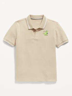 Embroidered Pique Polo Shirt for Boys