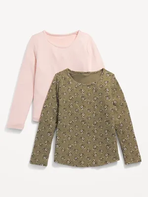 Cozy Long-Sleeve Rib-Knit Top 2-Pack for Girls