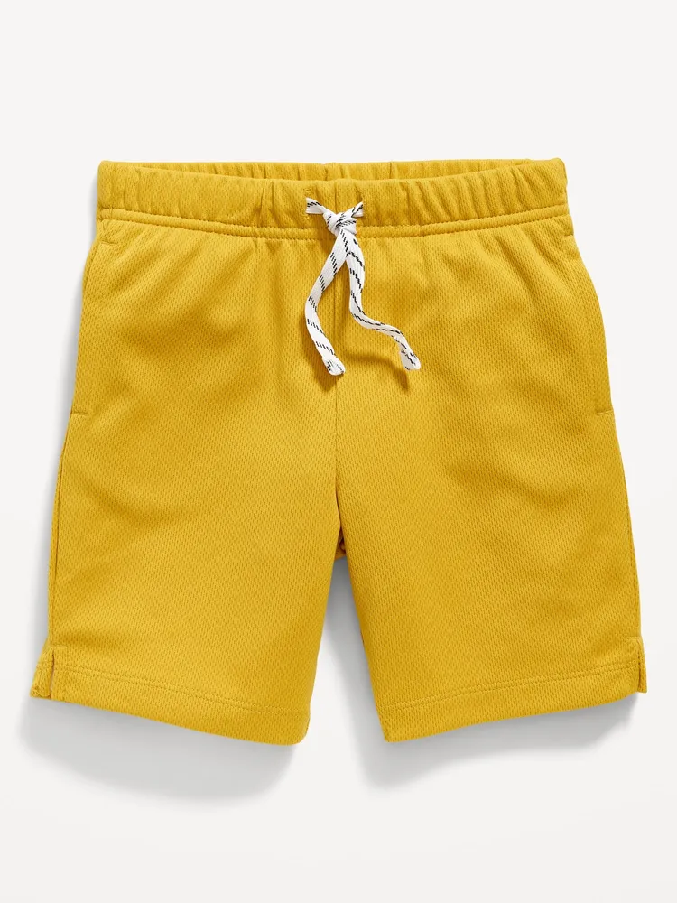 Functional-Drawstring Mesh Shorts for Toddler Boys