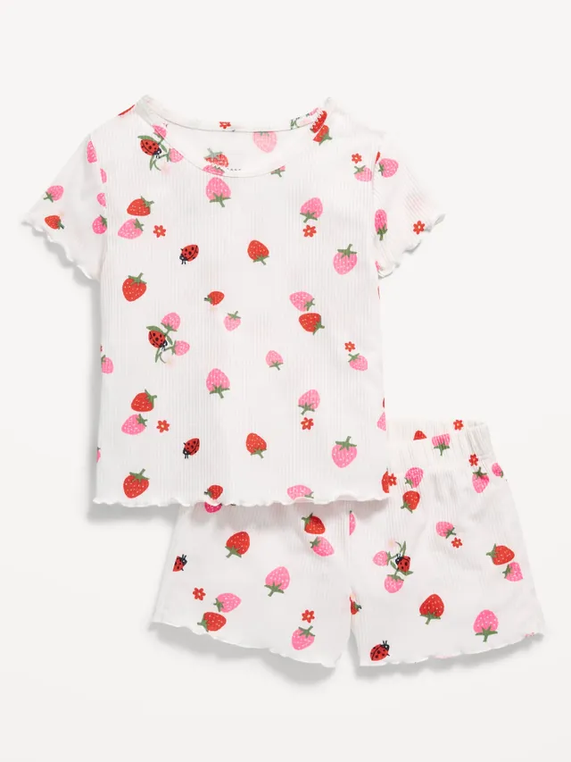 Old Navy Printed Pajama Top and Shorts Set for Girls