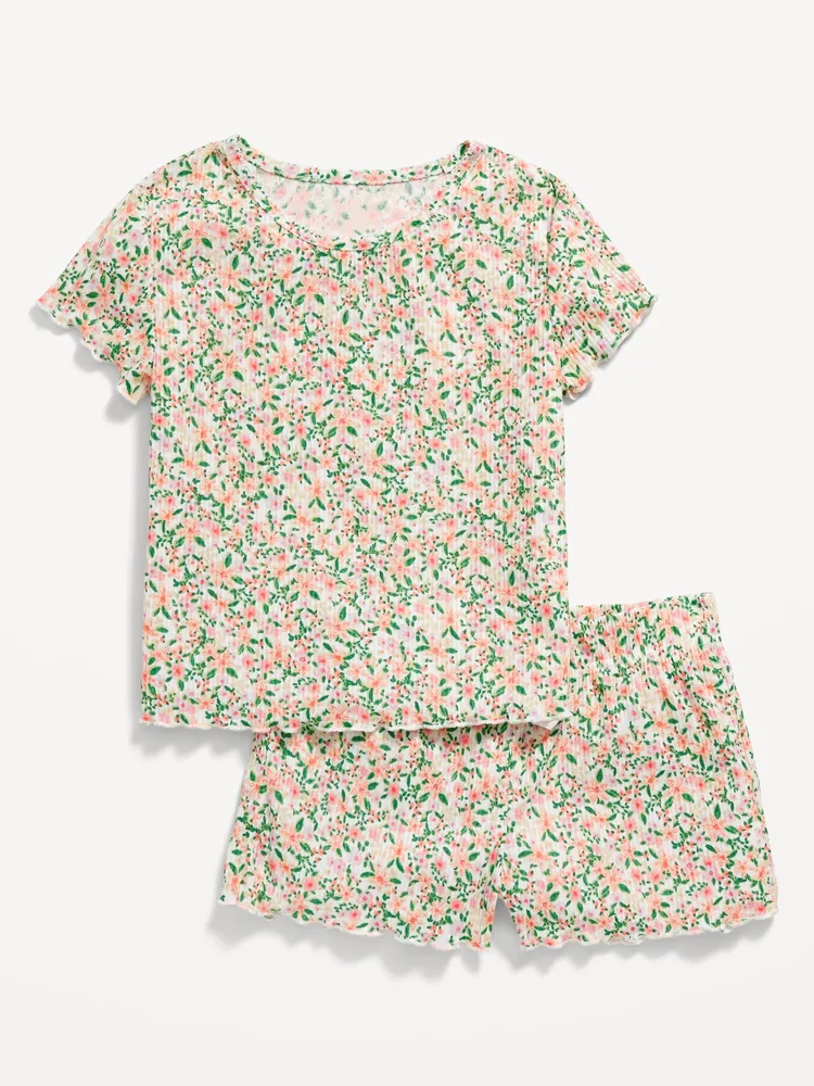Old Navy Printed Pajama Top and Shorts Set for Girls