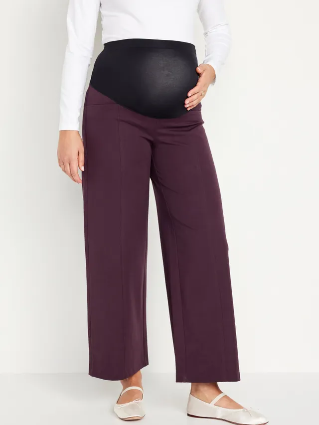 Old Navy Maternity Full-Panel Pixie Wide-Leg Pants