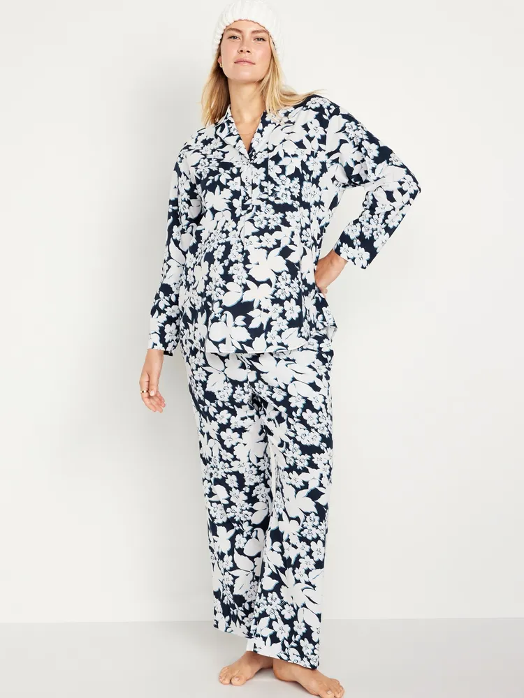 Maternity Poplin Pajama Set