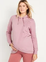 Maternity Cross-Front Nursing Pullover Hoodie