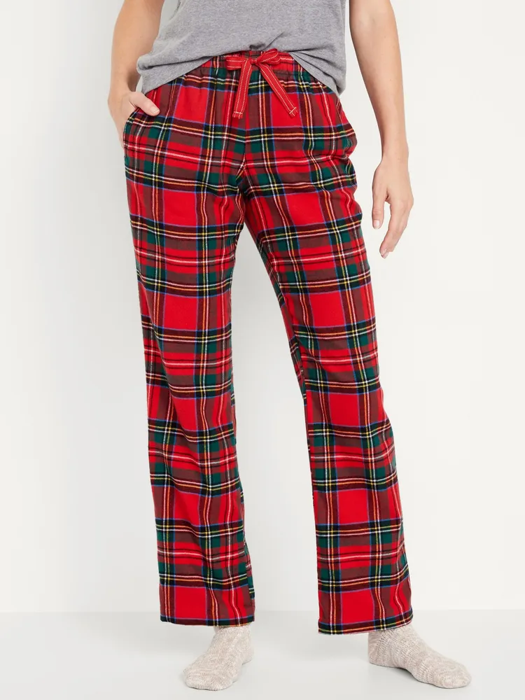 Mid-Rise Flannel Pajama Pants