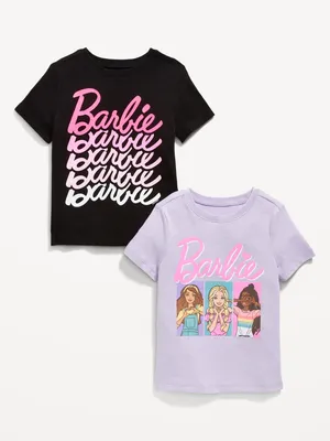 Barbie Unisex Graphic T-Shirt 2-Pack for Toddler