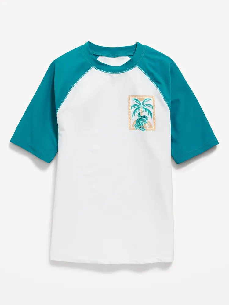 Boys Navy Short Sleeve Rashguard