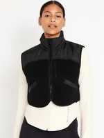 Crop Hybrid Zip Vest