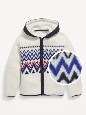 Cozy Sherpa Zip Hooded Jacket for Boys
