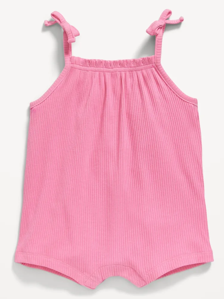 Sleeveless Tie-Bow One-Piece Romper for Baby