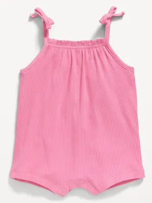 Sleeveless Tie-Bow One-Piece Romper for Baby