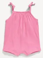 Sleeveless Tie-Bow One-Piece Romper for Baby