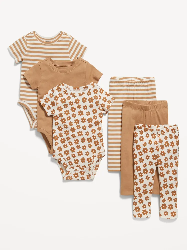 Old Navy Unisex Bodysuit & Leggings 6-Pack for Baby