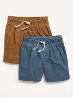 Above Knee Twill Pull-On Shorts 2-Pack for Boys