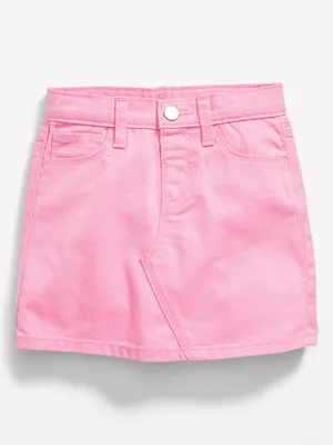Pop-Color Twill Skirt for Toddler Girls