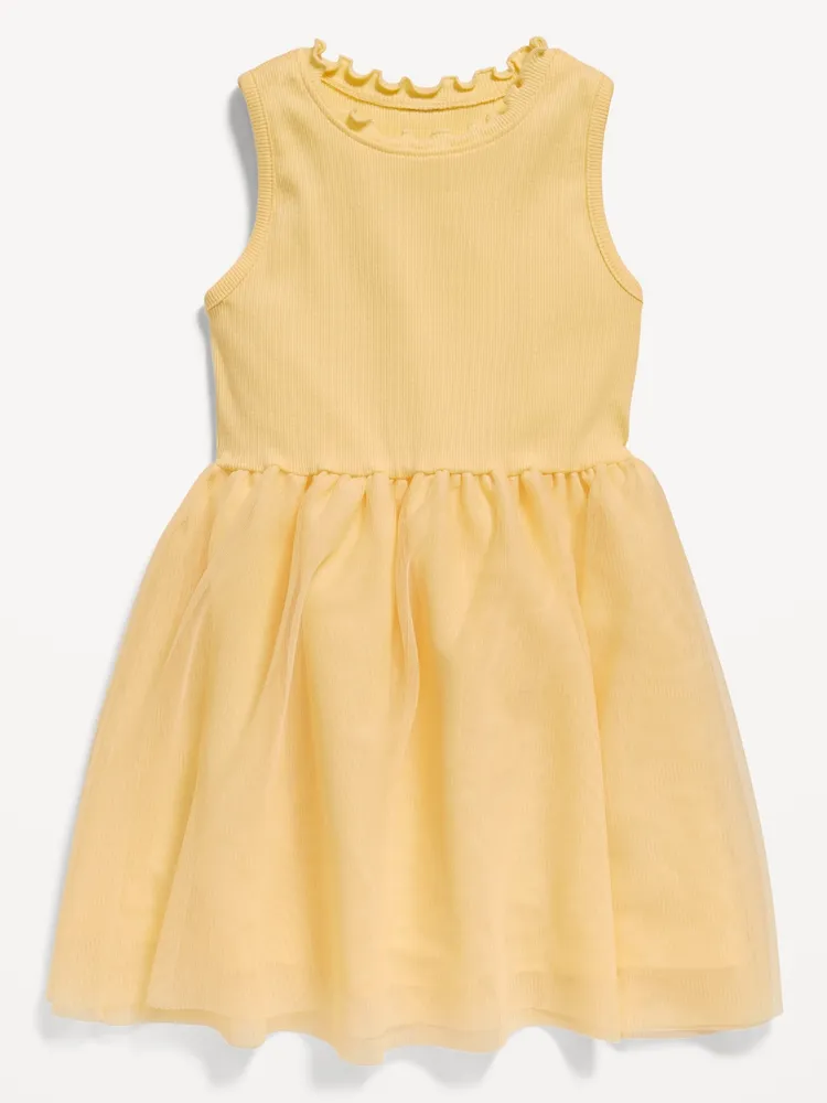 Sleeveless Fit and Flare Tutu Dress for Toddler Girls