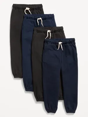 4-Pack Functional-Drawstring Pants for Toddler Boys