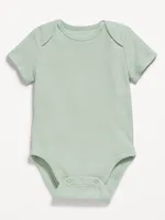 Unisex Short-Sleeve Rib-Knit Bodysuit for Baby