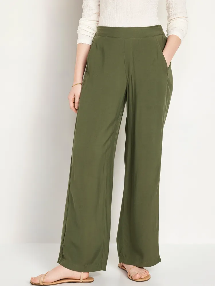 Gap High Rise Pleated Wide-Leg Trousers | Pike and Rose