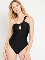 One-Shoulder Cutout Swimsuit