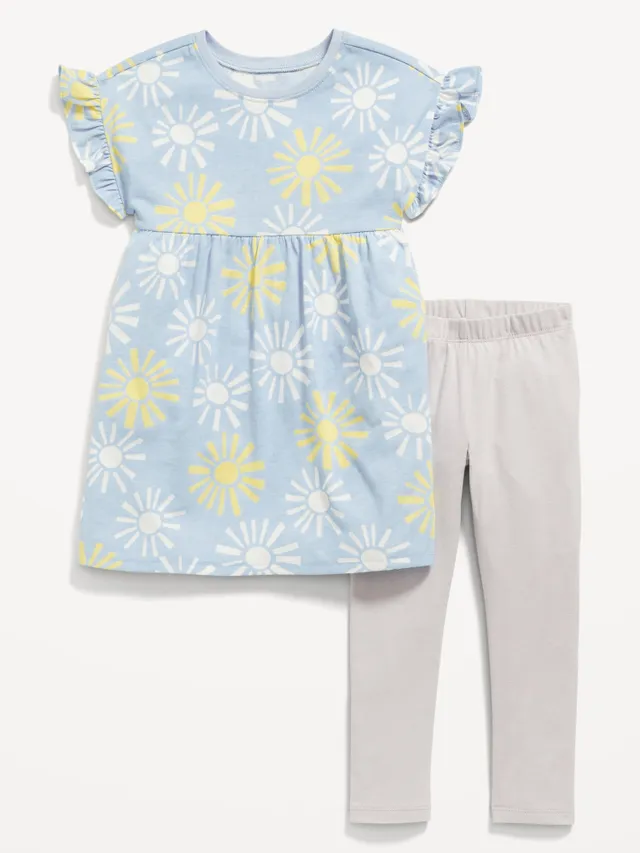 Old Navy Flutter-Sleeve Dress & Leggings Set for Toddler Girls