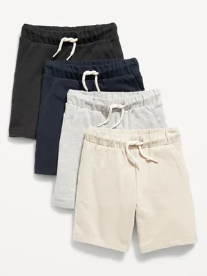 4-Pack Functional Drawstring Shorts for Toddler Boys