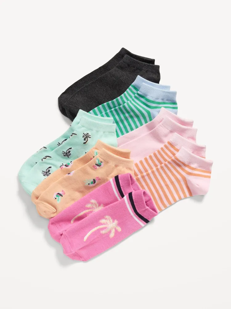 Printed Ankle ocks 7-Pack for Girls