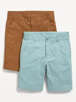 Uniform Twill Shorts 2-Pack for Boys (At Knee